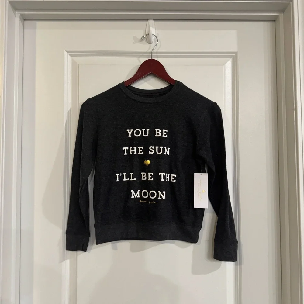Spiritual Gangster Savasana Sun Girls Crew Neck Pullover Sweatshirt in Grey
